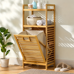 Étagère de salle de bain en bambou