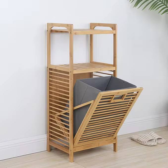 Étagère de salle de bain en bambou