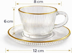 pack 6 tasses et soucoupes avec fil d'or
