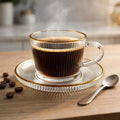 pack 6 tasses et soucoupes avec fil d'or
