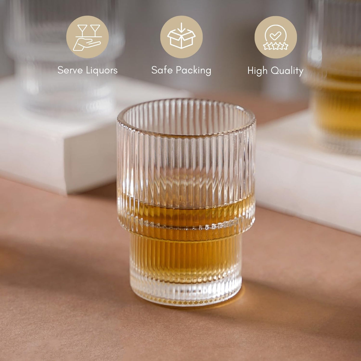 Nestasia  Lot de 6 verres à jus (200 ml chacun)