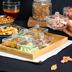 Assiette de Snacks en Verre sans Plomb avec Couvercle