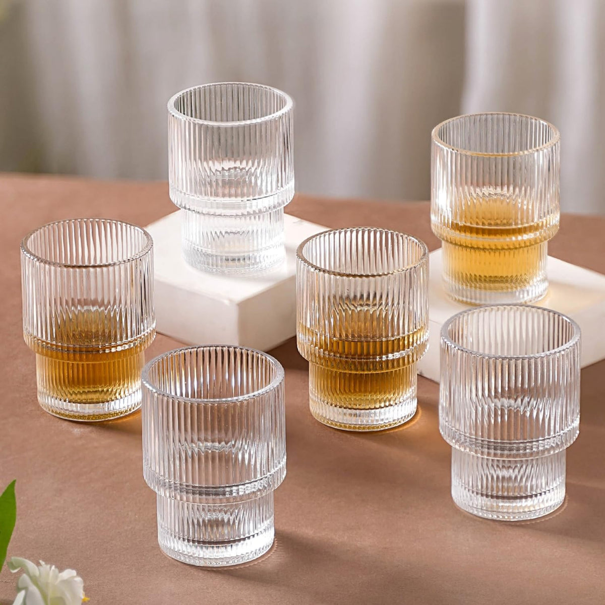 Nestasia  Lot de 6 verres à jus (200 ml chacun)
